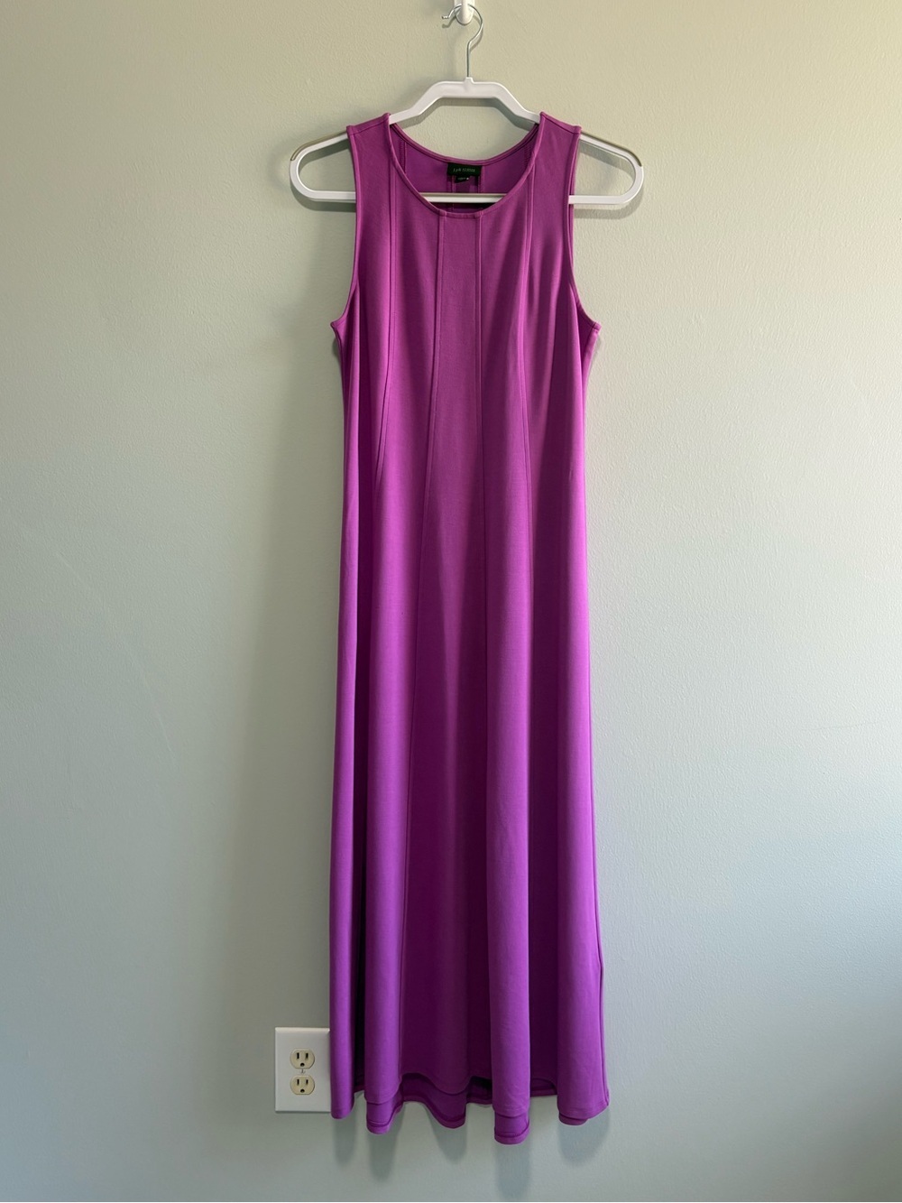 J Jill WearEver Collection Maxi Dress XS Pink Purple Sleeveless Knit Travel